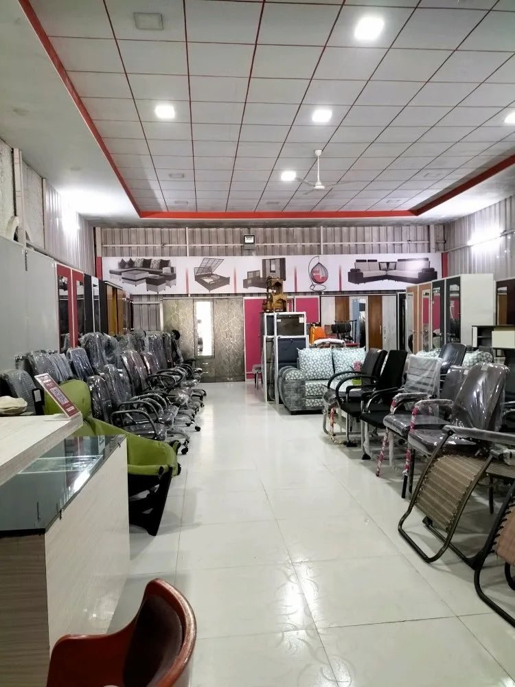 Chairs and tables on display at the showroom
